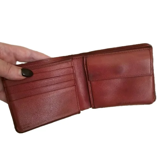 Prada Rust Brown Leather Bifold Wallet - Picture 2 of 2